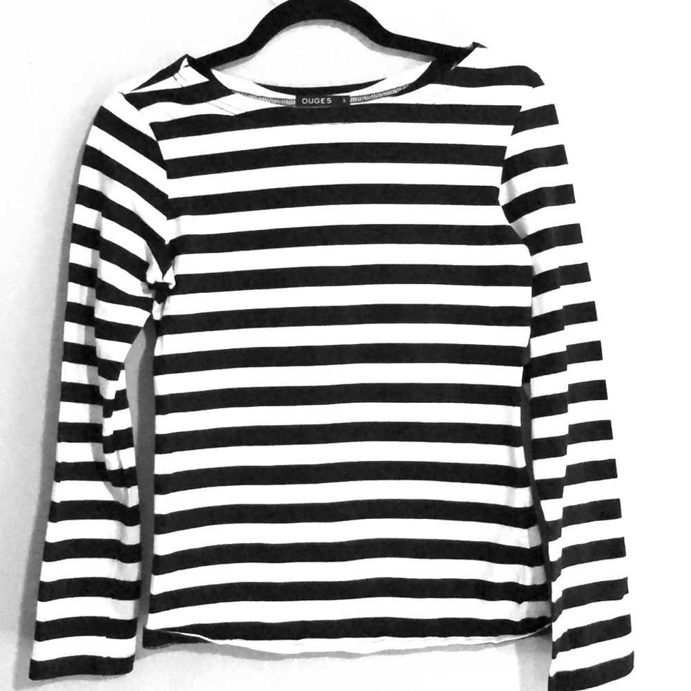 A black and white striped shirt